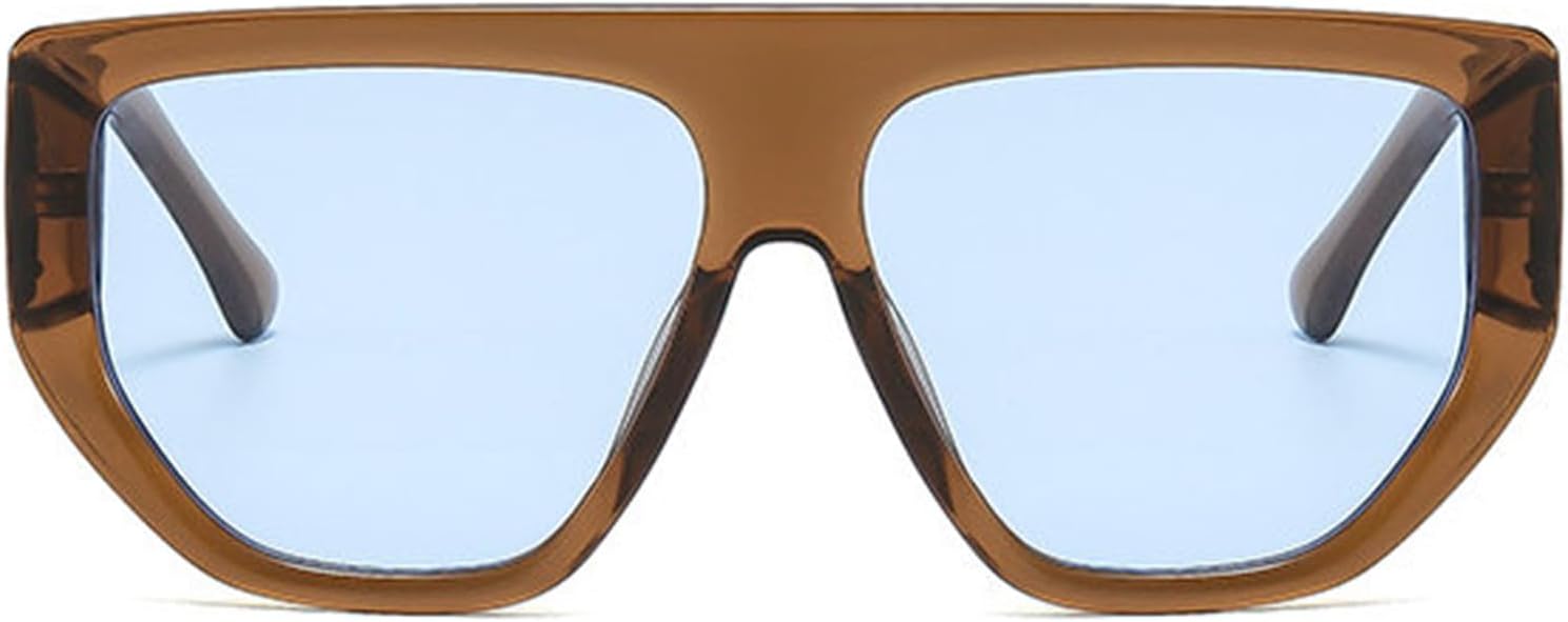 

Солнцезащитные очки Willochra Retro Oversized Square для женщин, защита от УФ-излучения UV400, модные синие и черные, для мужчин, трендовые панк-солнцезащитные очки, C3