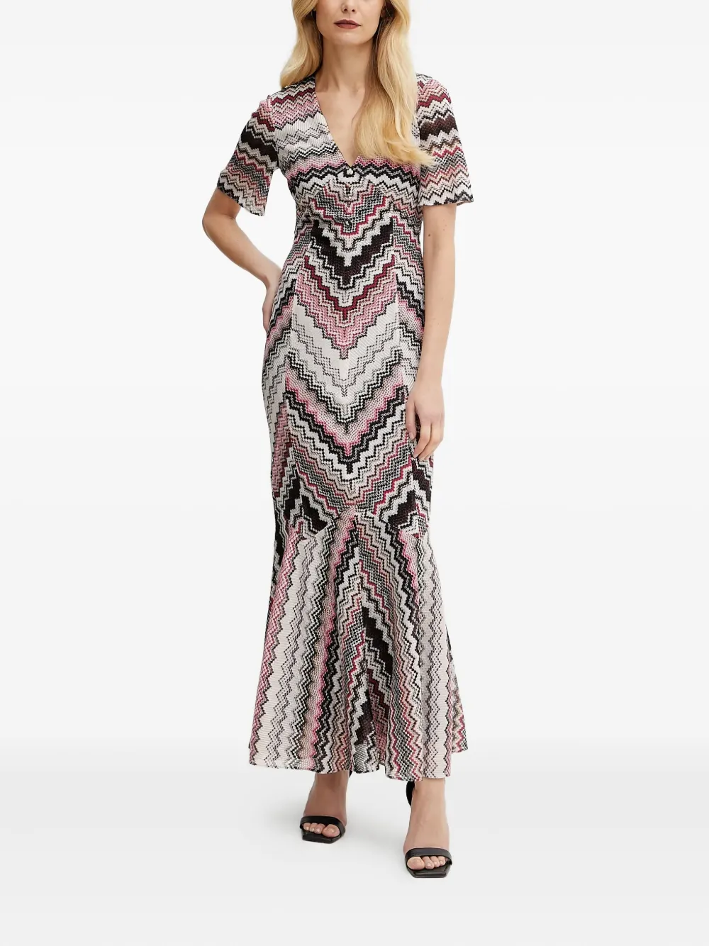 

Платье с узором зигзаг Missoni, черный