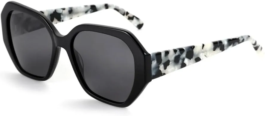 

Солнцезащитные очки Butterfly из ацетата с поляризацией, толстая оправа, защита от УФ-излучения UV400, для женщин, подарок на праздник KTUCN, 001 Grey Lens