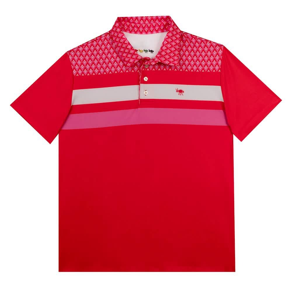 

Поло Oxy Golf Diamond Comb Red, красный