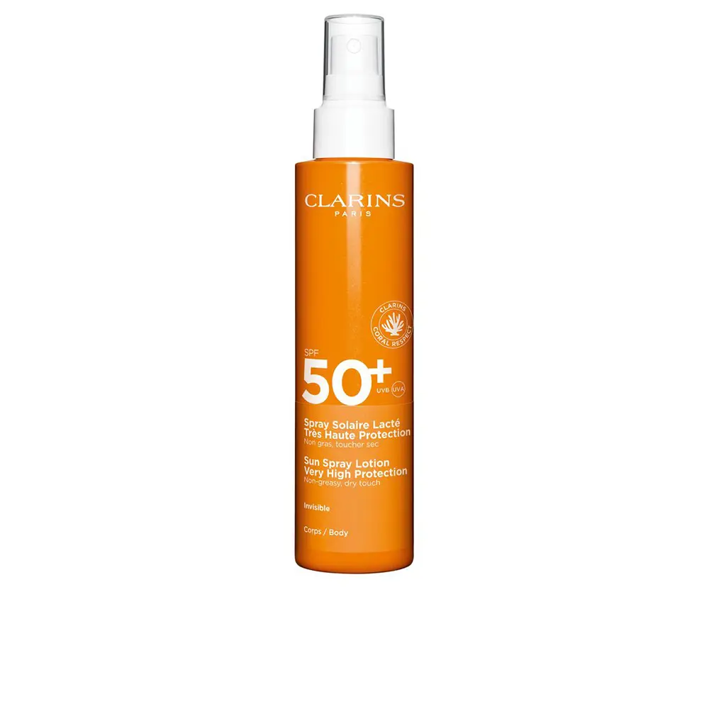 

Солнцезащитный крем Solar Leche Hidratante En Spray Para El Cuerpo Uva/Uvb50+ Clarins, 150 мл