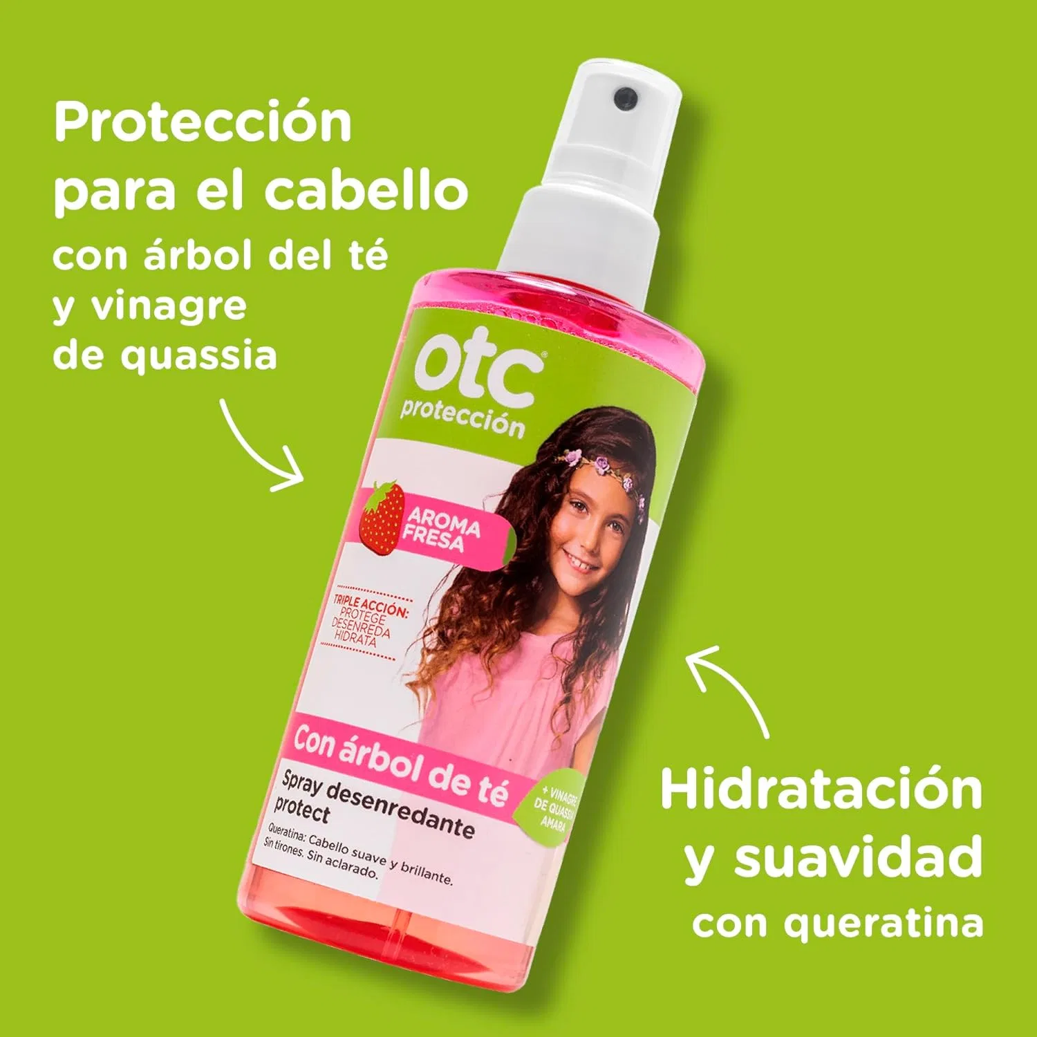 Спрей OTC Protect Leave In от вшей с ароматом клубники 250 мл Otc Antipiojos — фото 3
