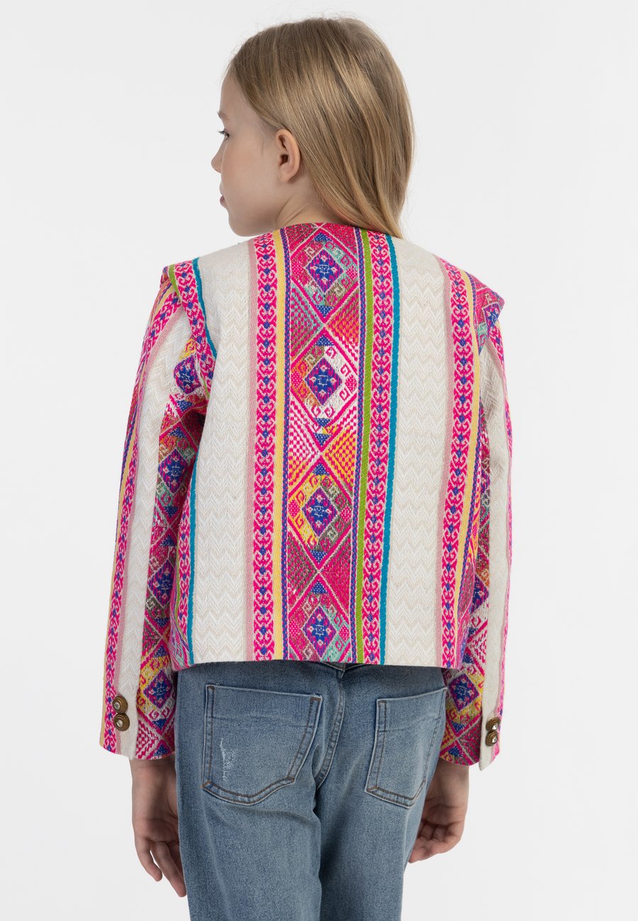 Кардиган IZIA Cardigan, Mehrfarbiges Pinkes Ethnomuster/Multi-Coloured — фото 3