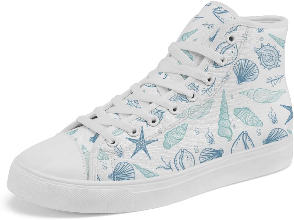 

Кеды Chebing Starfish высокие на шнуровке, повседневные сандалии, высокие кеды из холста для мужчин и женщин, синий/зеленый