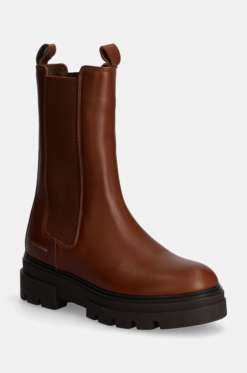 

Кожаные ботинки челси Tommy Hilfiger MONOCHROMATIC CHELSEA BOOT, коричневый