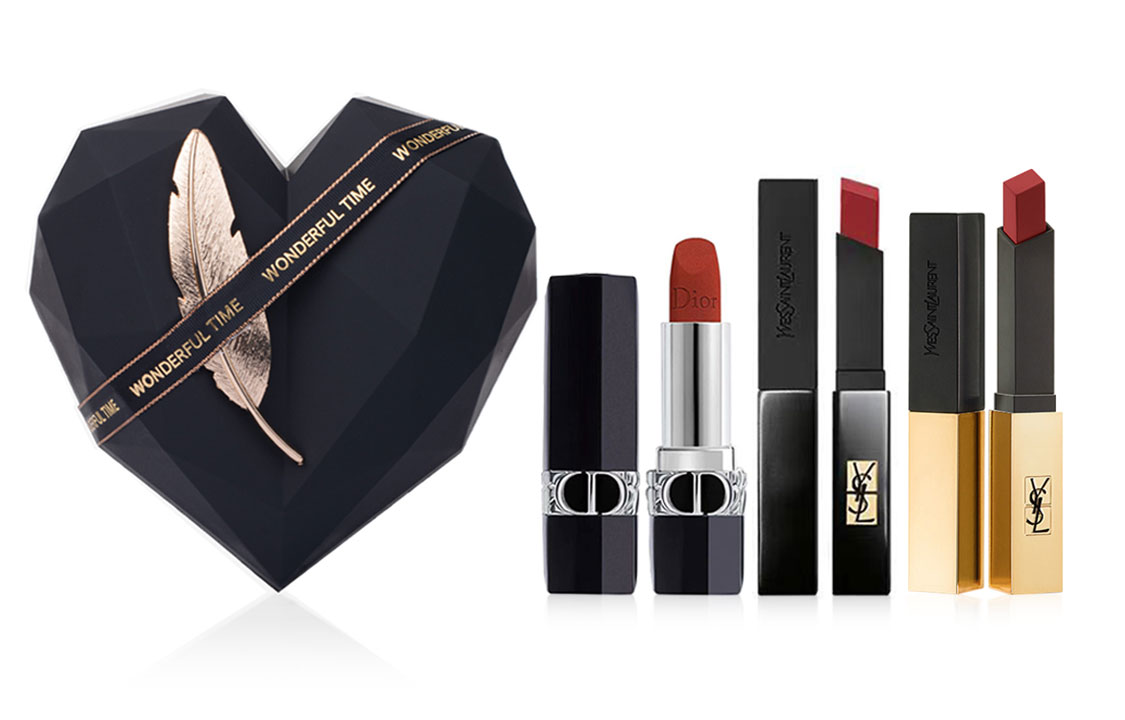 DIOR Набор одежды vivid blue gold obsidian heart box велюр натуральный долговечный 3 шт, подарок для девушки — фото 4
