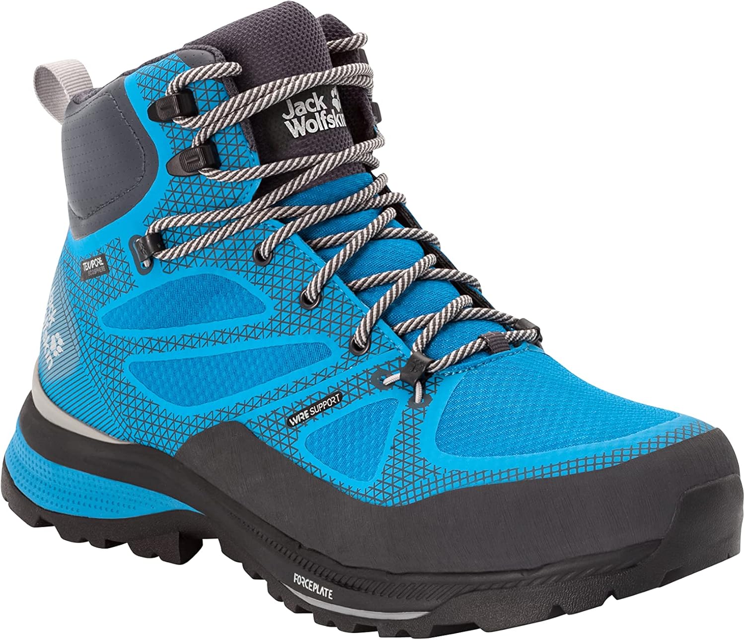 Мужские прогулочные кроссовки Jack Wolfskin Force Striker Texapore Mid M, голубой — фото 2