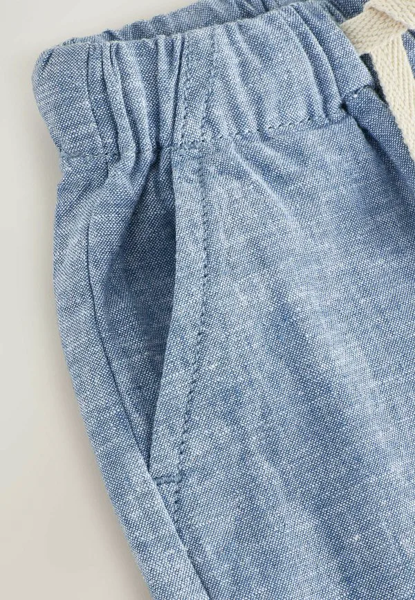 Брюки свободного кроя стандартного размера, на резинке Next, Chambray Blue — фото 3