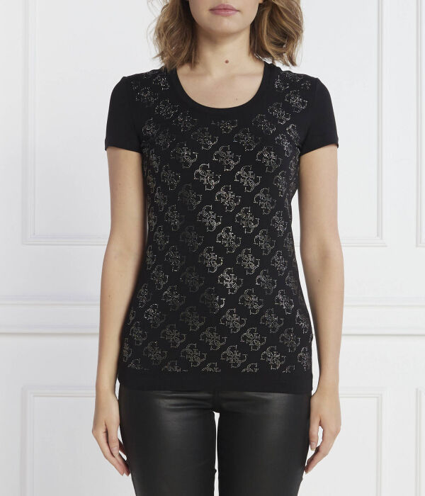 

Блузка ss cn 4g футболка по всей длине Regular fit Guess Jeans, черный