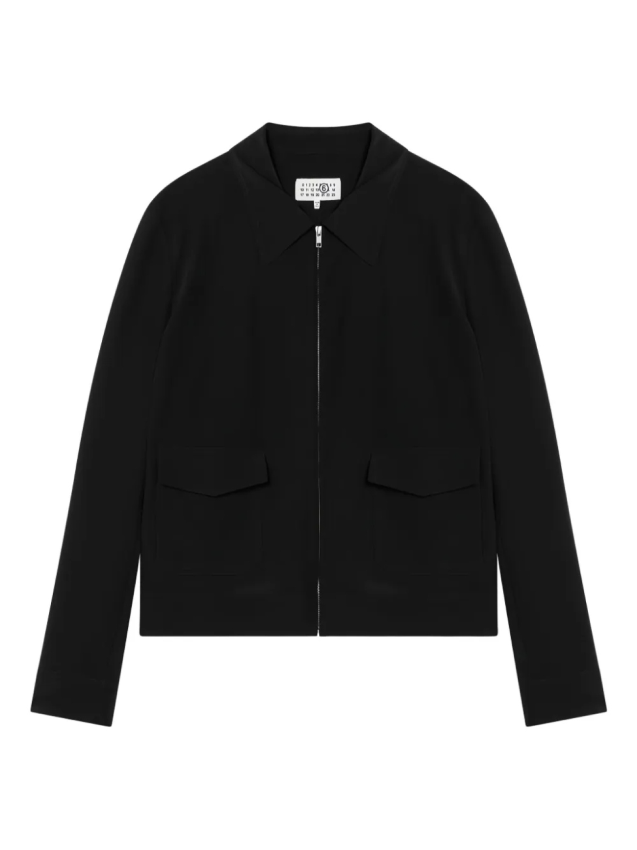 

MM6 Maison Margiela куртка-рубашка на молнии, черный