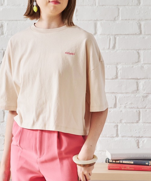 

Топ вышитый цветной, AC1388 Acro, бежевый