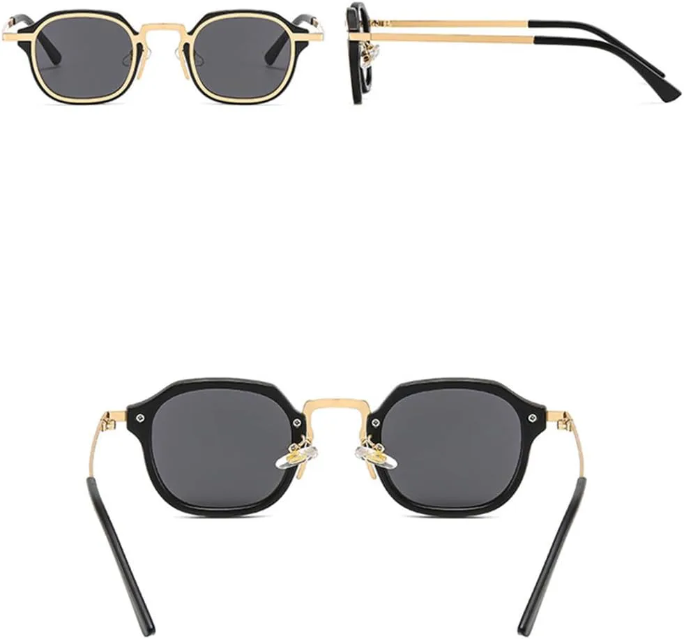 

MUTYNE Модные маленькие солнцезащитные очки для женщин в стиле ретро-панк, защита от УФ-излучения UV400, модные солнцезащитные очки для мужчин, White Light Grey