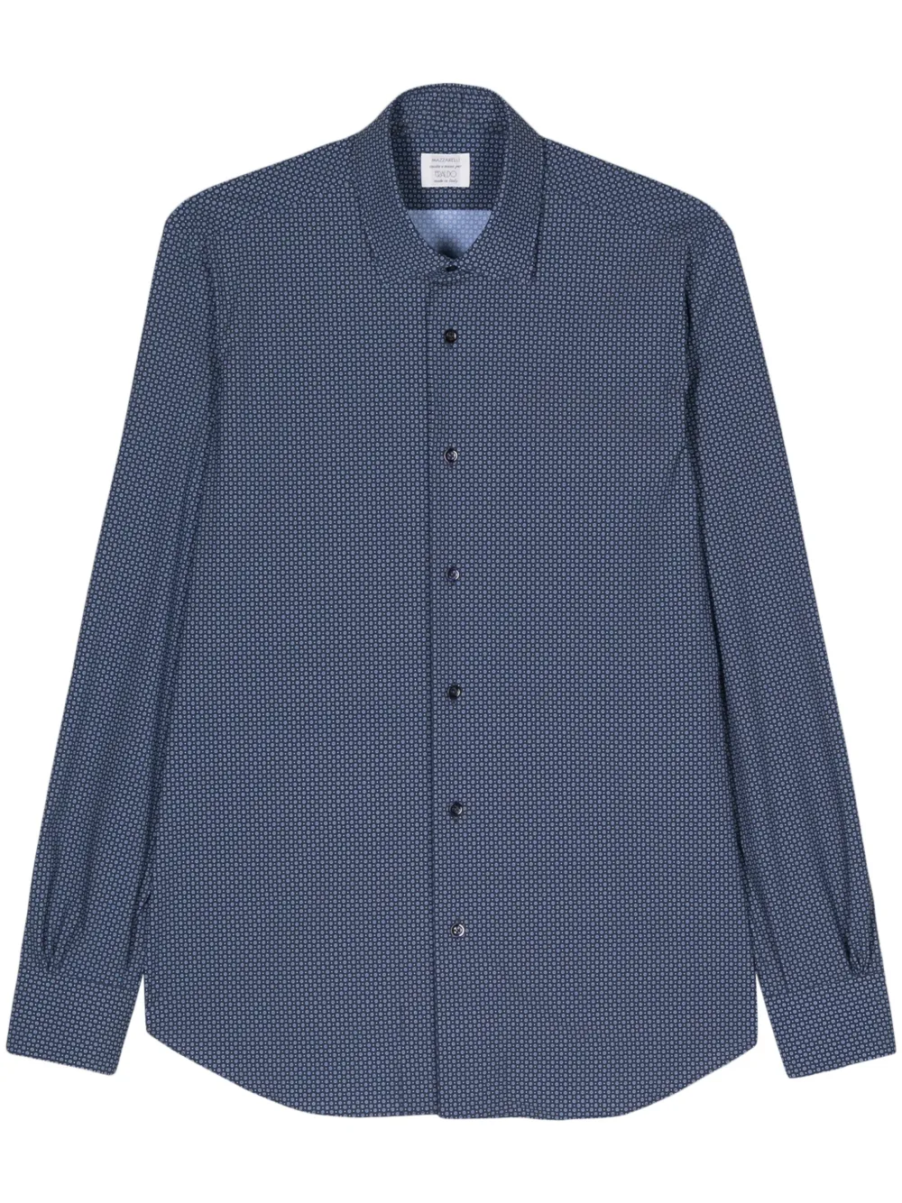 

Рубашка с геометричным принтом Mazzarelli, синий