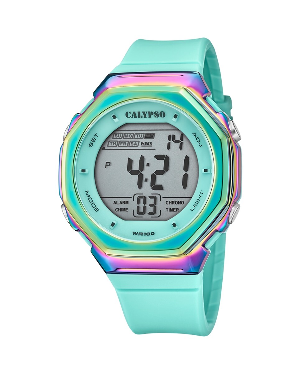 

K5842/1 Часы Color Splash Green с резиновым покрытием Calypso, зеленый