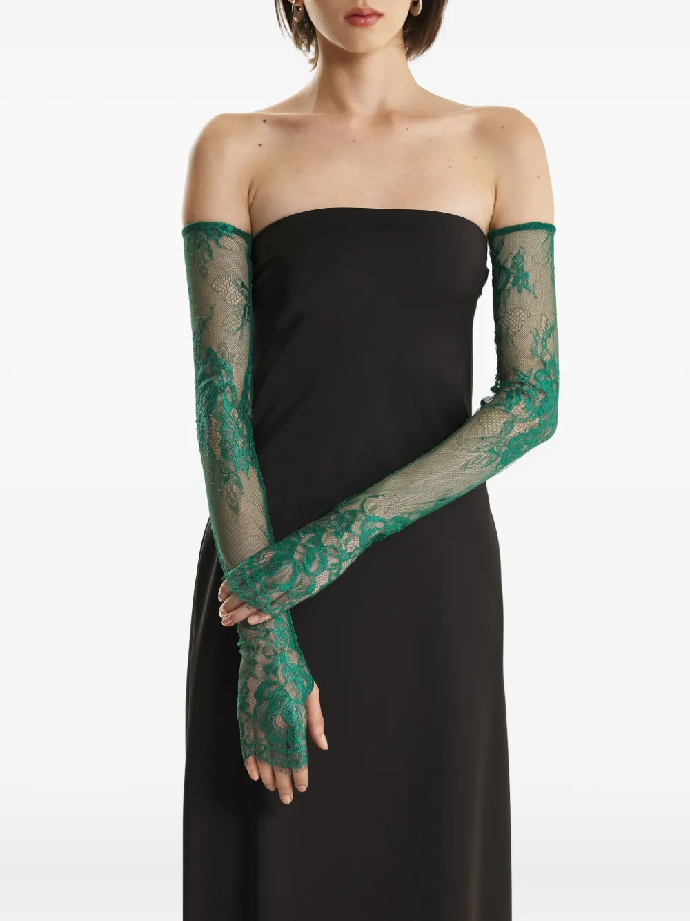 

Перчатки из кружев с цветочным узором 2310 STUDIO, зеленый