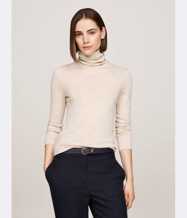 

Водолазка шерстяная Tommy Hilfiger Slim Fit, бежевый