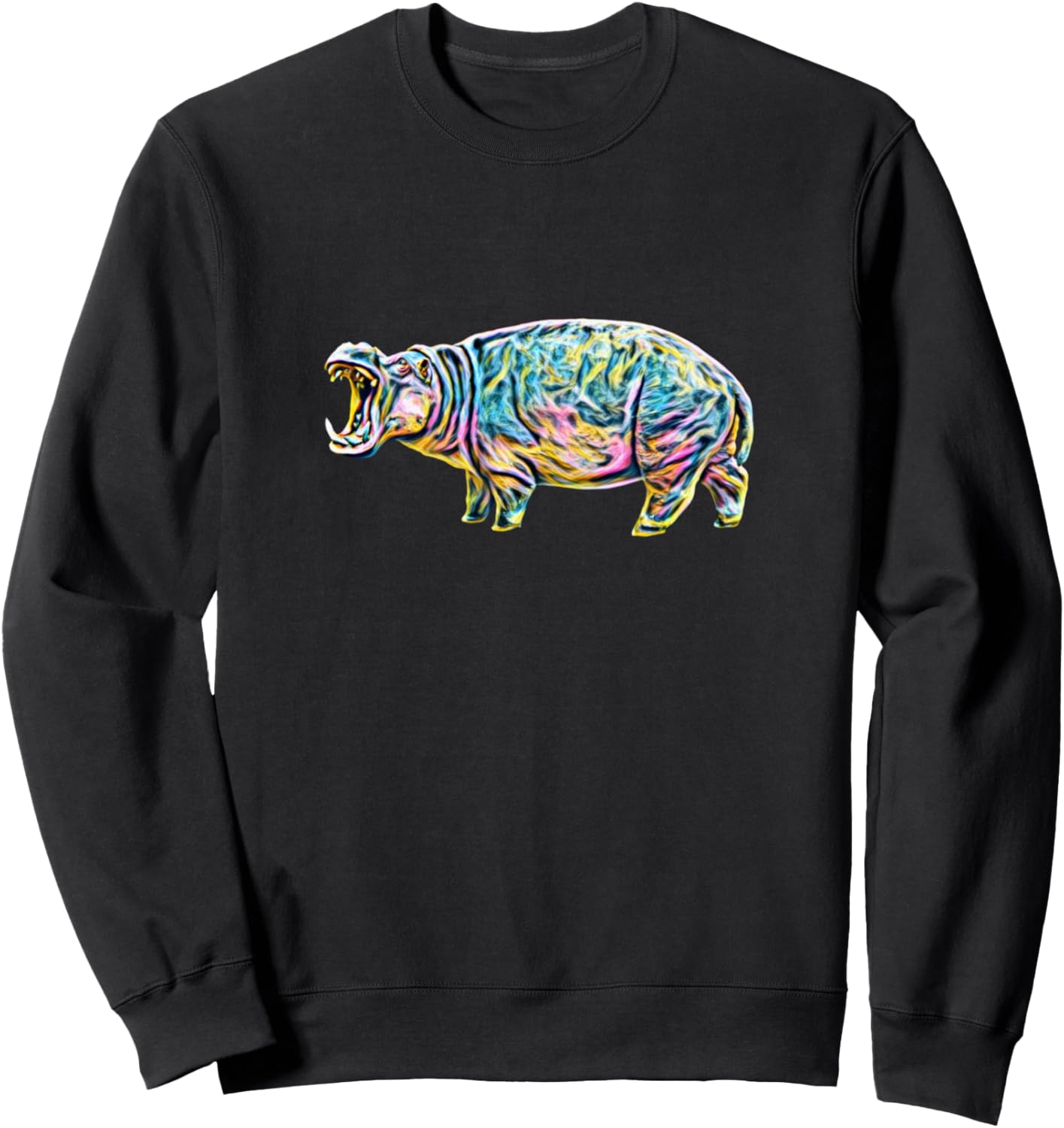 

Толстовка с изображением бегемота в африканском стиле Hippopotamus - African Gifts For Women, Girls, Kids, And Men, черный