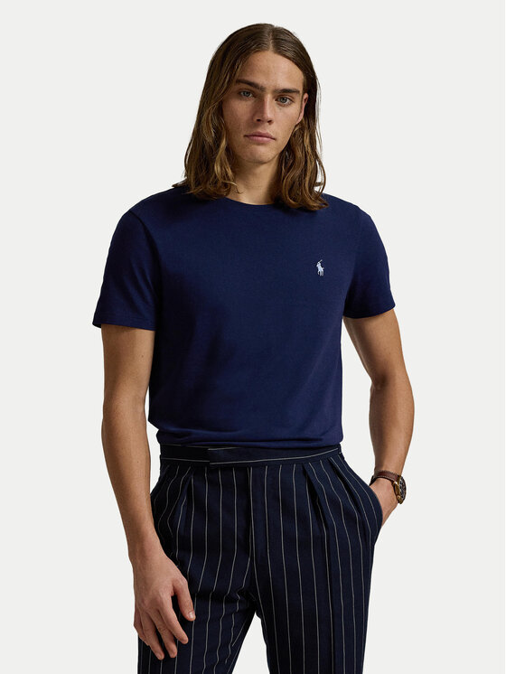 

Облегающая футболка 710671438404 Polo Ralph Lauren, синий