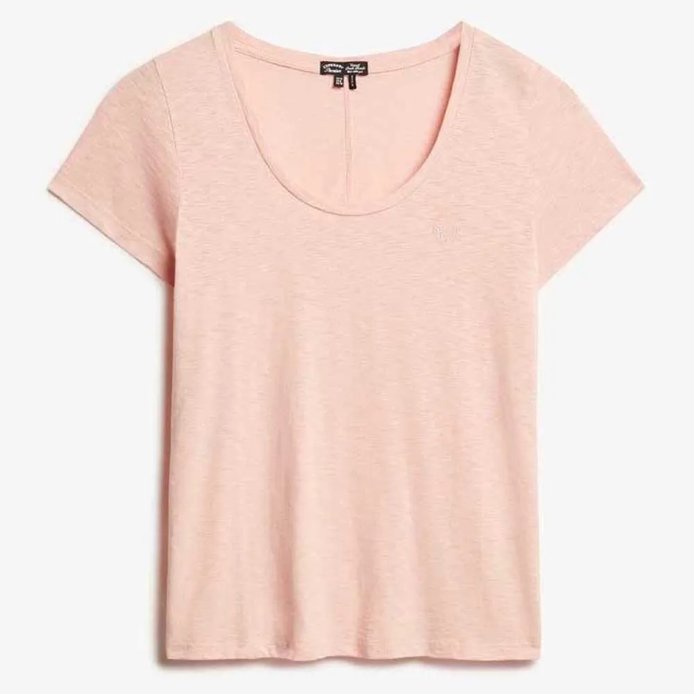 Футболка с коротким рукавом Superdry Scoop Neck, розовый — фото 3
