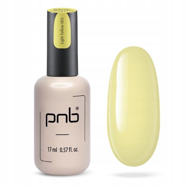 

Гель для наращивания ногтей uv/led 003 светло-желтый, 17 мл Pnb Strong iron gel, цвет 003 light yellow