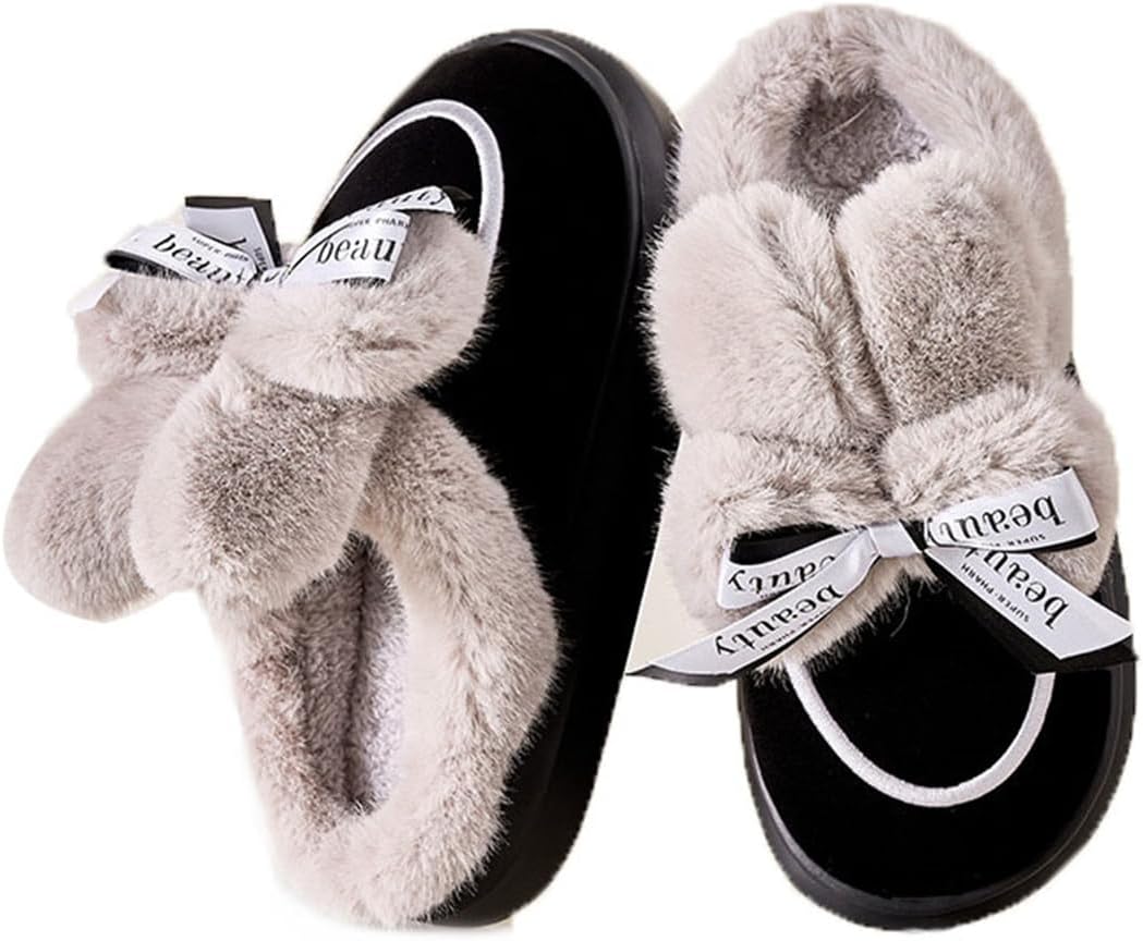 

Домашние тапочки Cliont для женщин и мужчин с мемори-пеной, удобные, теплые и нескользящие, черный