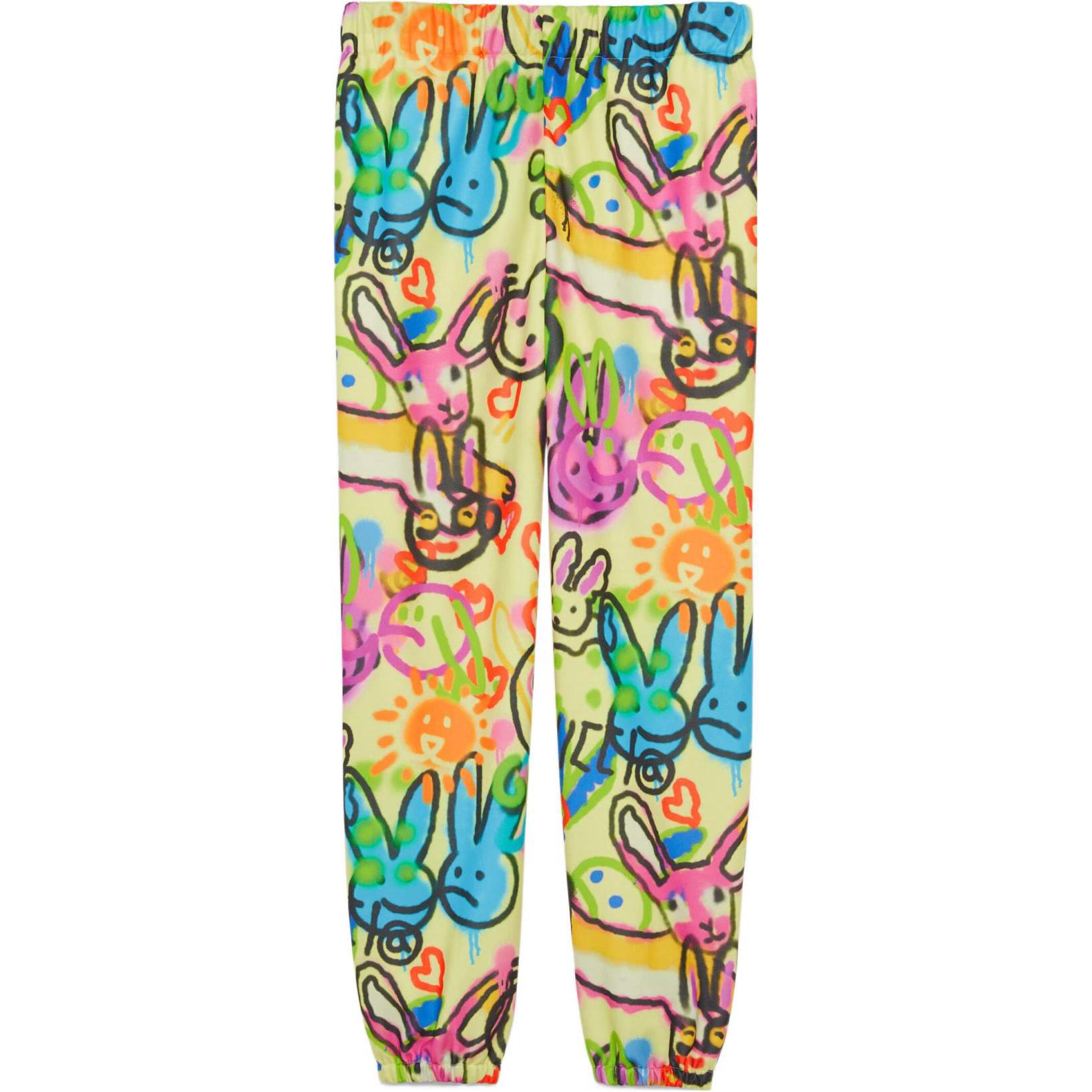 

Футболка с принтом кролика GUCCI, разноцветная