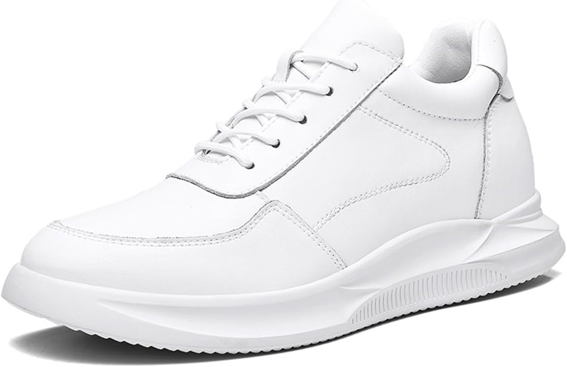 

Мужские невидимые туфли-лифты для увеличения роста, комфортная ходьба, оксфорды для делового и офисного стиля Ukuboxbag, белый