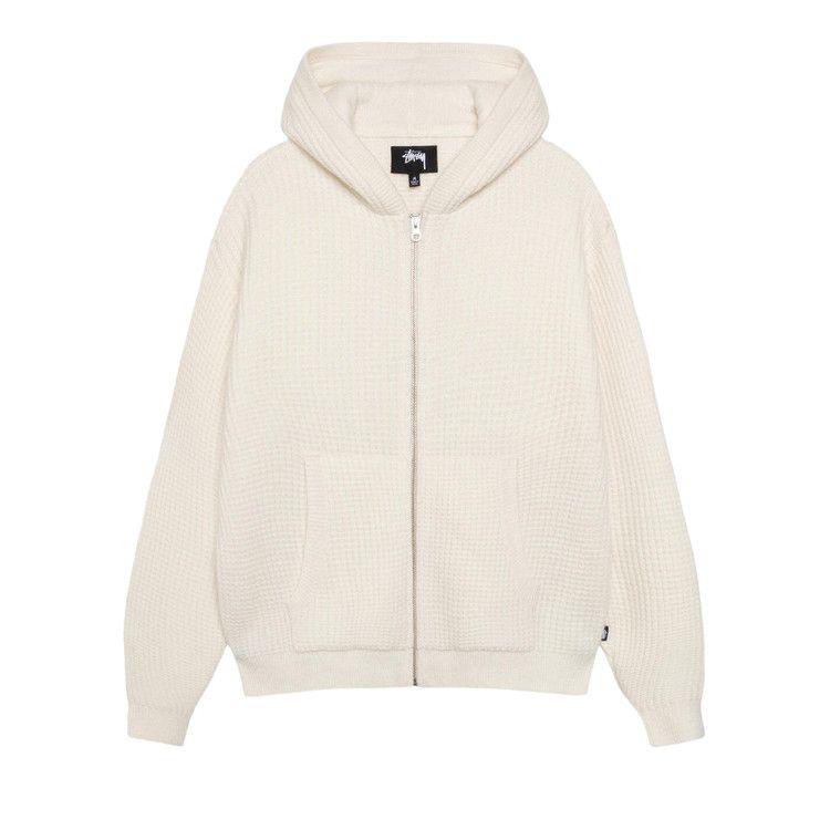 

Худи Stussy Waffle Cashmere Zip Hoodie, Ivory