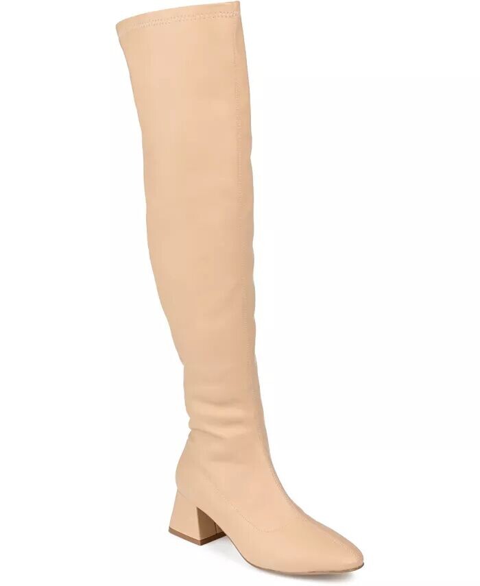 Женские сапоги Melika Wide Calf Journee Collection, коричневый/бежевый
