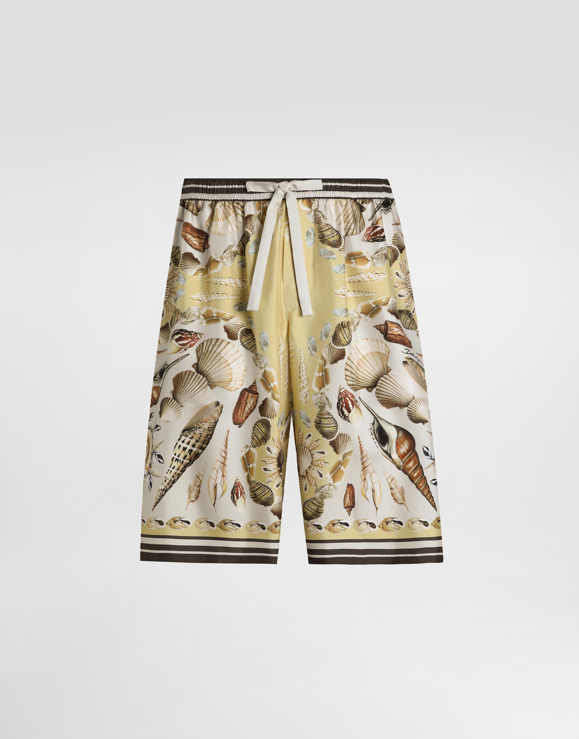 

Брюки из шелкового твила с принтом Dolce & Gabbana, мультиколор