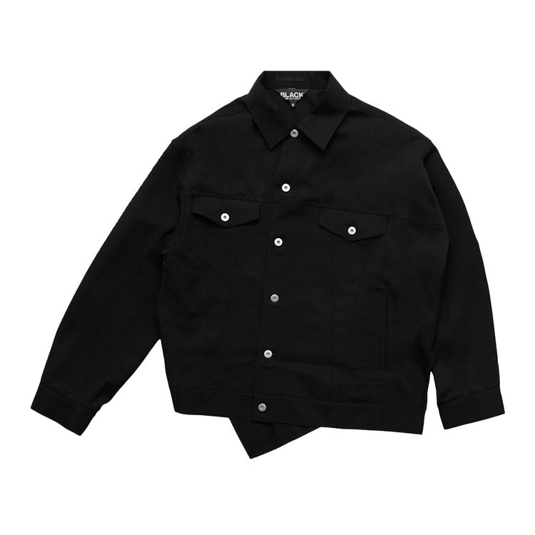 

Куртка Comme des Garçons Black Wool Twisted Trucker Jacket 'Black', черный