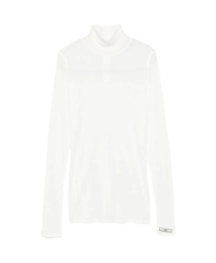 

Белый свитер с высоким воротником Elisabetta Franchi, белый