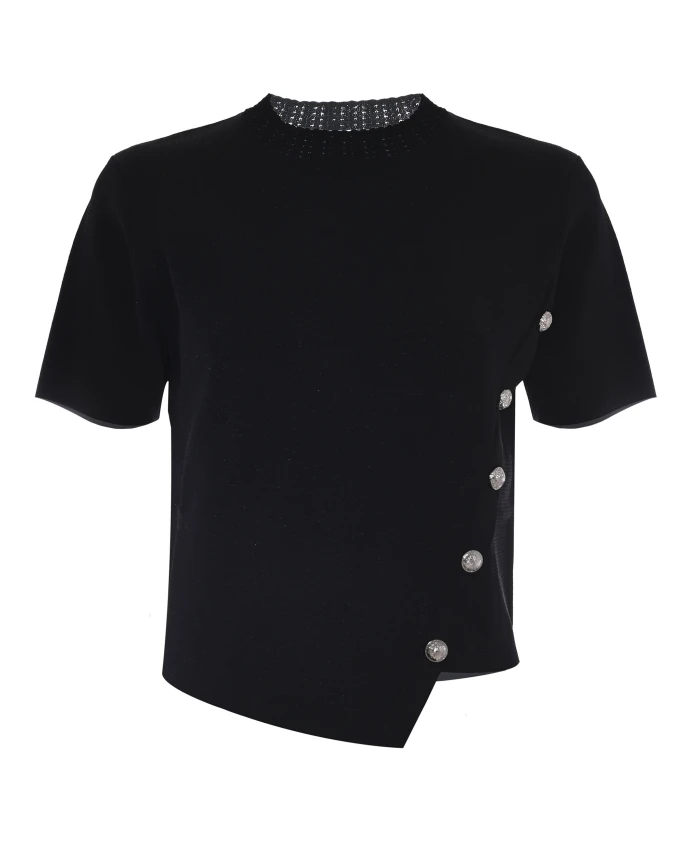 

Элегантная блузка с косыми пуговицами Kocca, черный