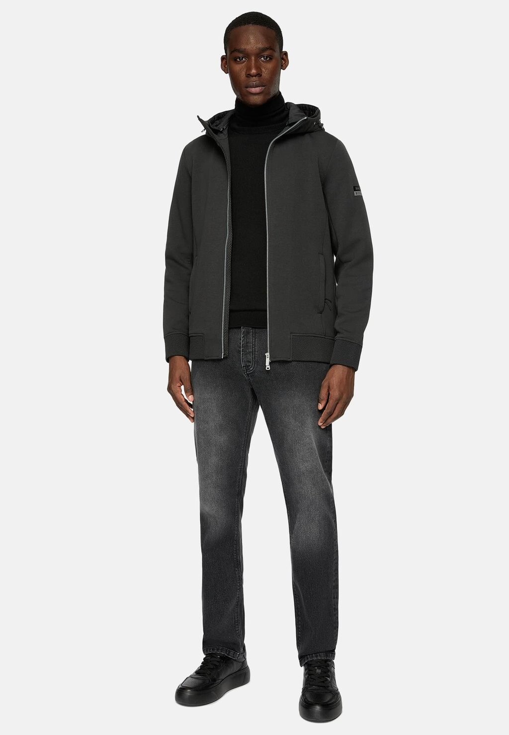 

Толстовка на молнии B TECH FULL ZIP DOUBLE IN SCUBA Boggi Milano, черный
