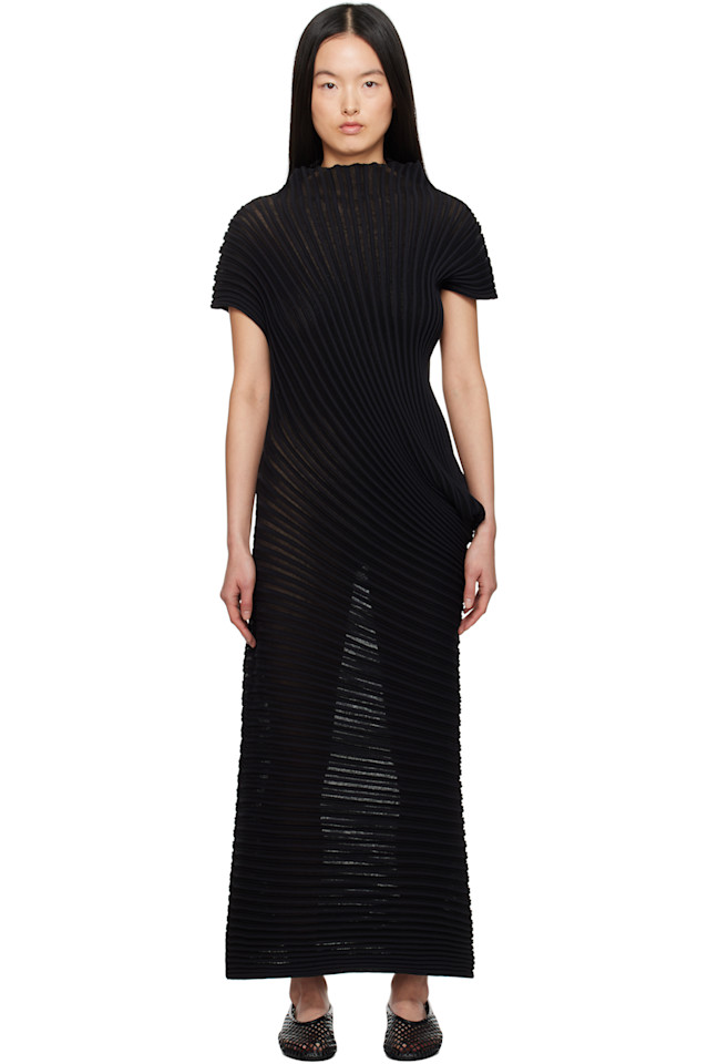 

Стрим макси-платье Issey Miyake, черный