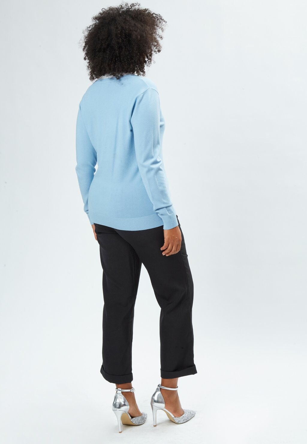 

Кардиган BASIC LINE V-NECK Maison Form'elle, светло-голубой