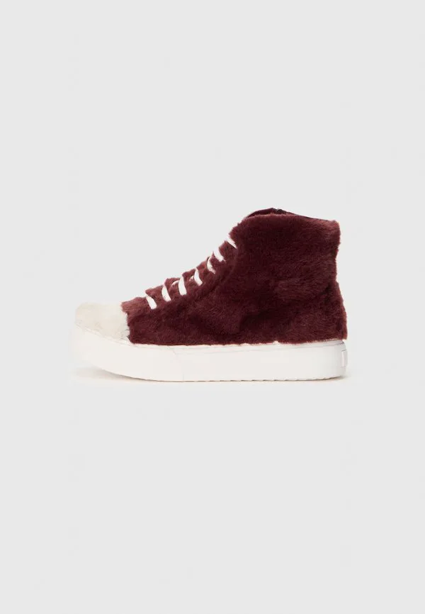 Унисекс высокие кроссовки Marni, Dark Red/White