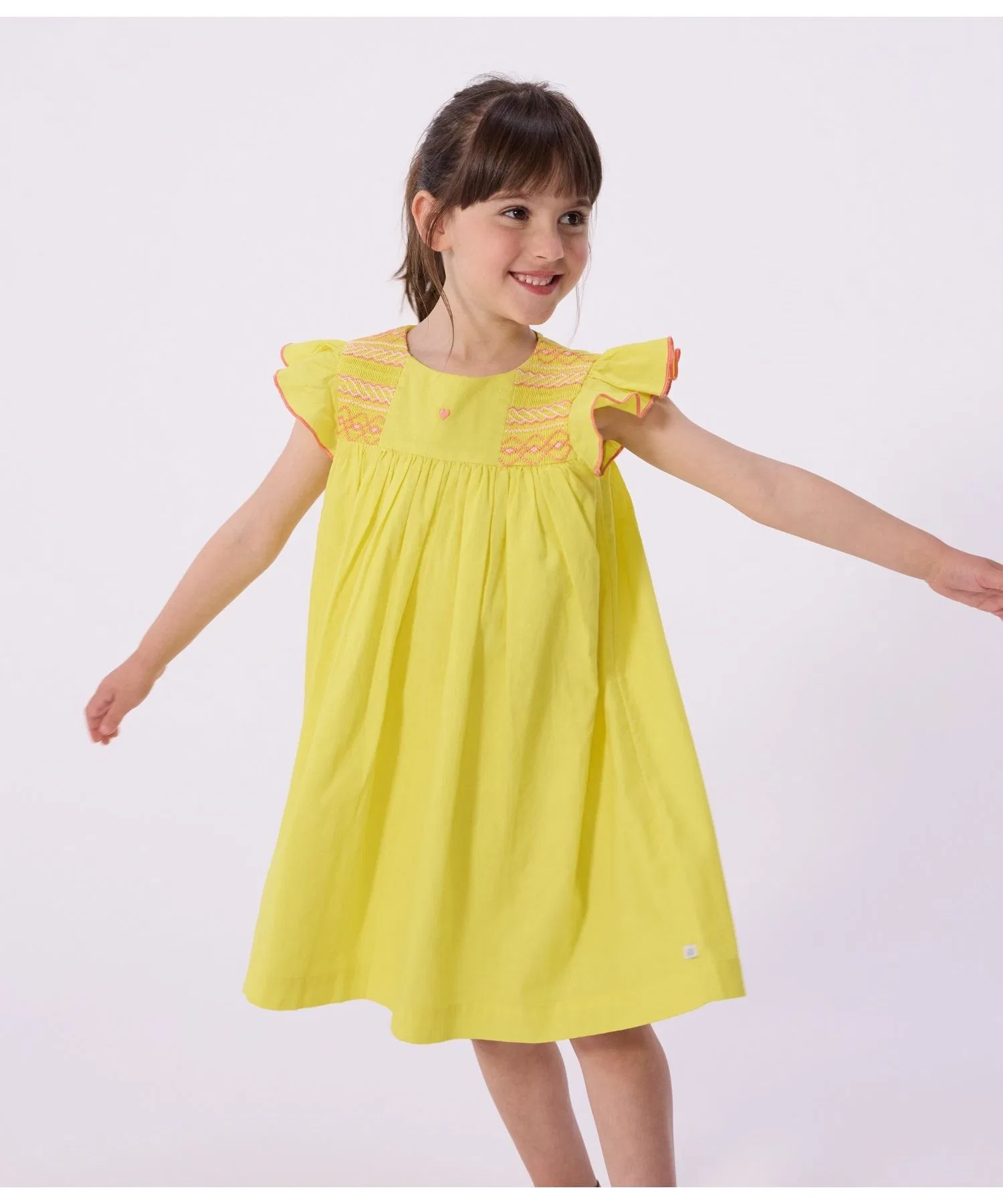 Детское платье PETIT BATEAU с вышивкой