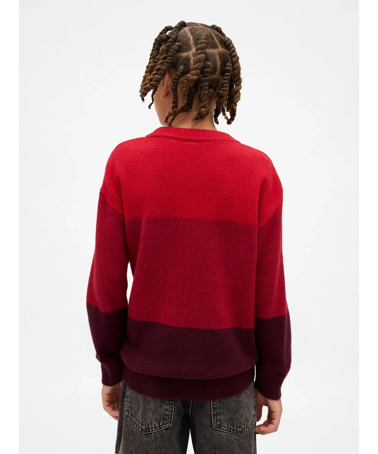 Детский свитер кашемировой мягкости Relaxed Fit с круглым вырезом, Gap, синий — фото 4