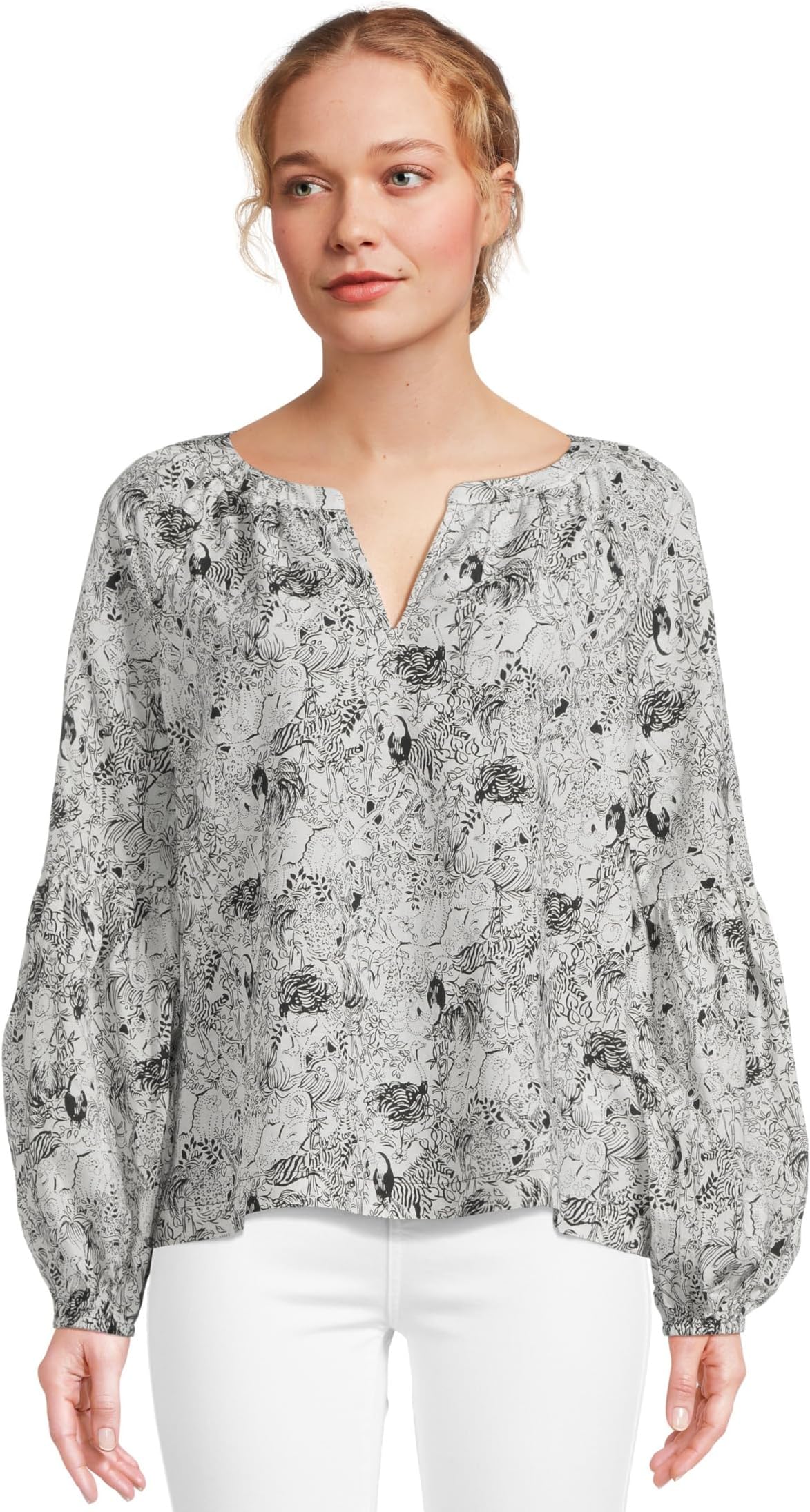 

Топ Lilly Pulitzer Sullivan Top, цвет Onyx Animal Magnetism