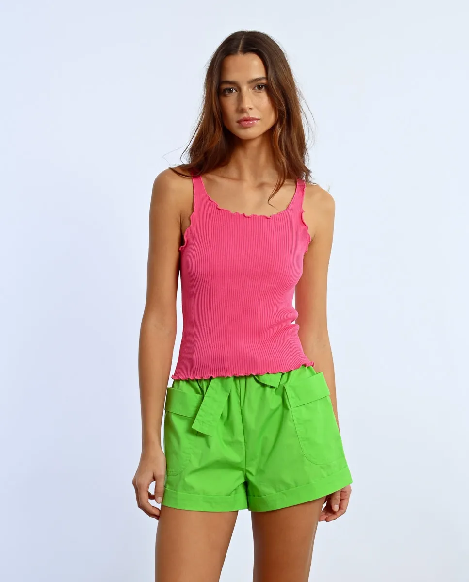 

Женский топ на бретелях приталенный Lili Sidonio, розовый