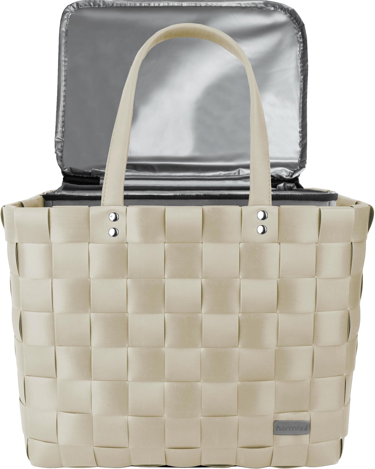 

Сумка шоппер normani Flechtkorb mit großer Kühltasche, кремовый