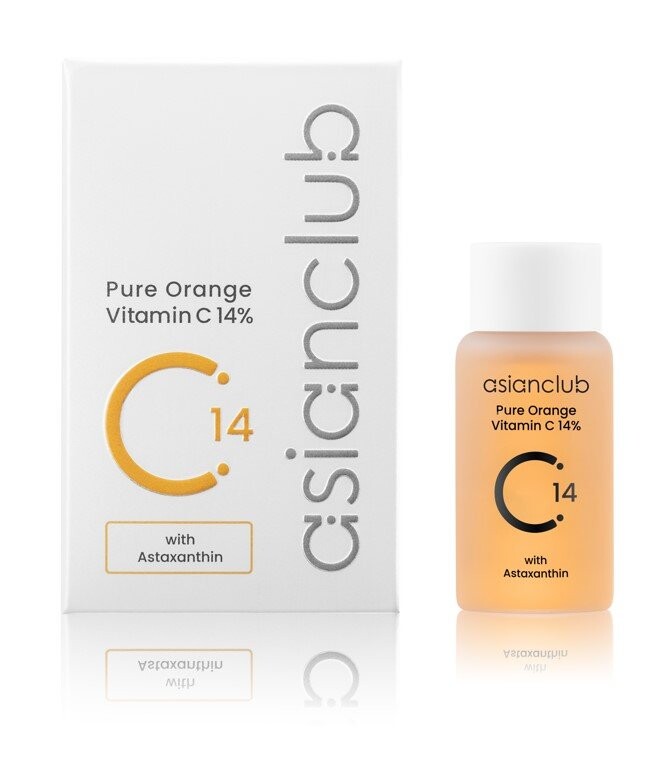 

AsianClub, Pure Orange Vitamin C 14%, сыворотка для лица с витамином C, 15 мл