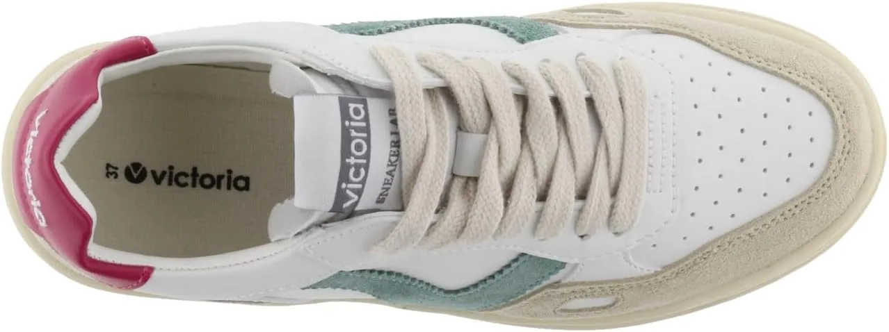 Кроссовки Victoria Low-Top Unisex Seul Leather Effect & Colored & Split Leather Parts in Contrast 1257101 для взрослых — фото 4