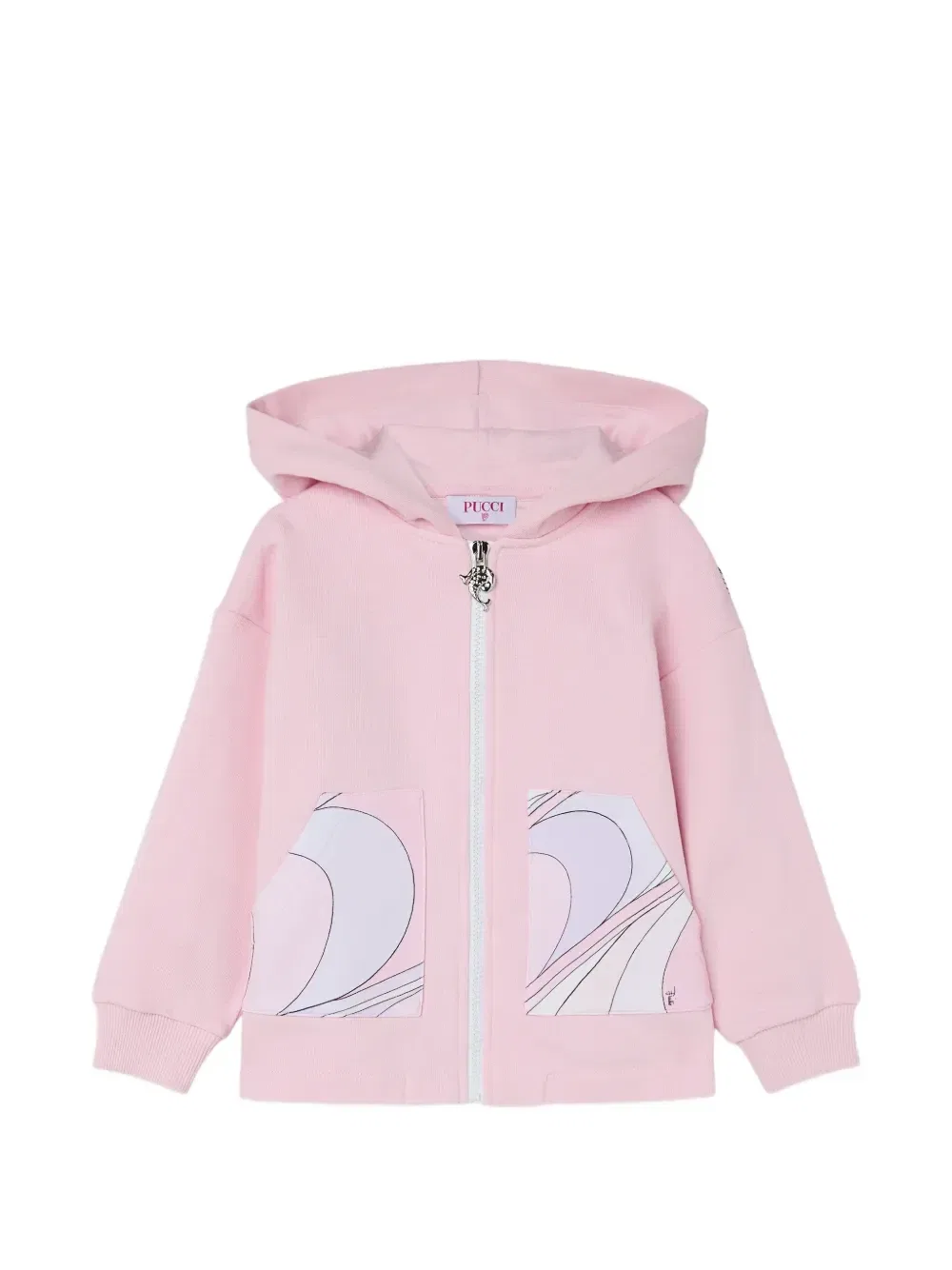 Свитшот с принтованными деталями Pucci Junior, розовый