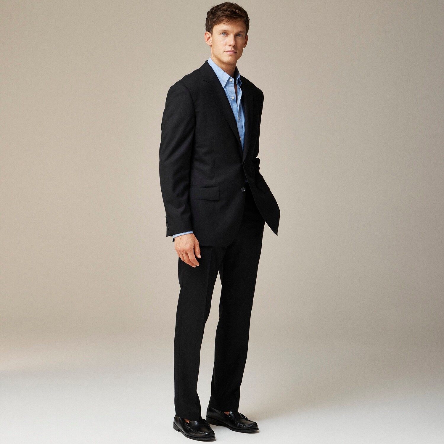 

Классический пиджак Crosby из итальянской шерсти J.Crew, черный