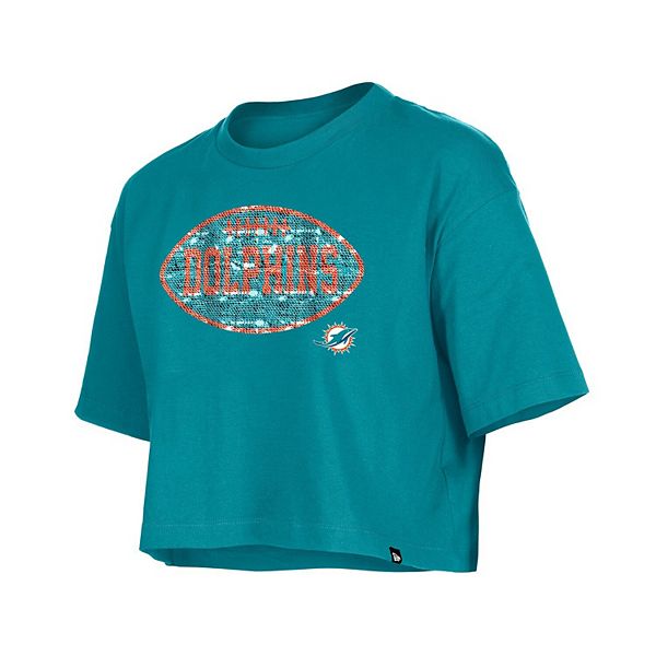 Девчачья аква-футболка Miami Dolphins с пайетками New Era — фото 3