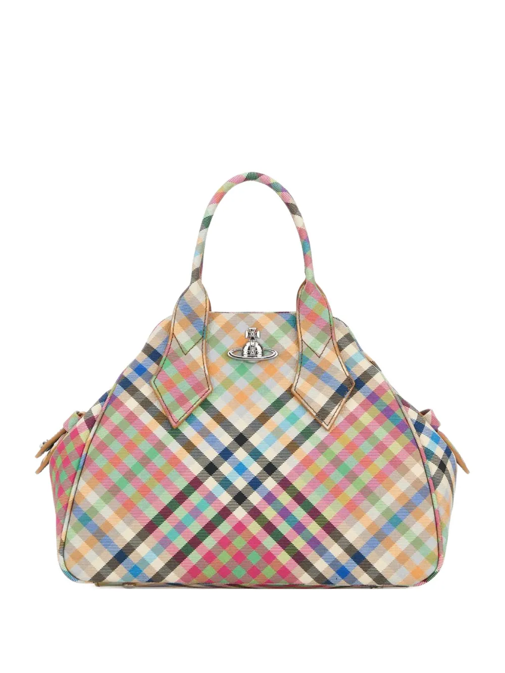 

Сумка-тоут среднего размера Yasmine в клетку Vivienne Westwood, бежевый