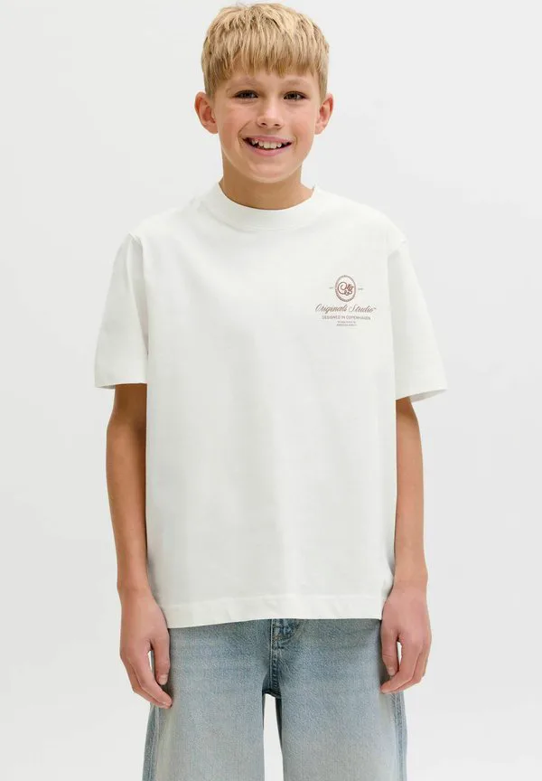 Футболка с принтом Jack & Jones Junior, Cloud Dancer
