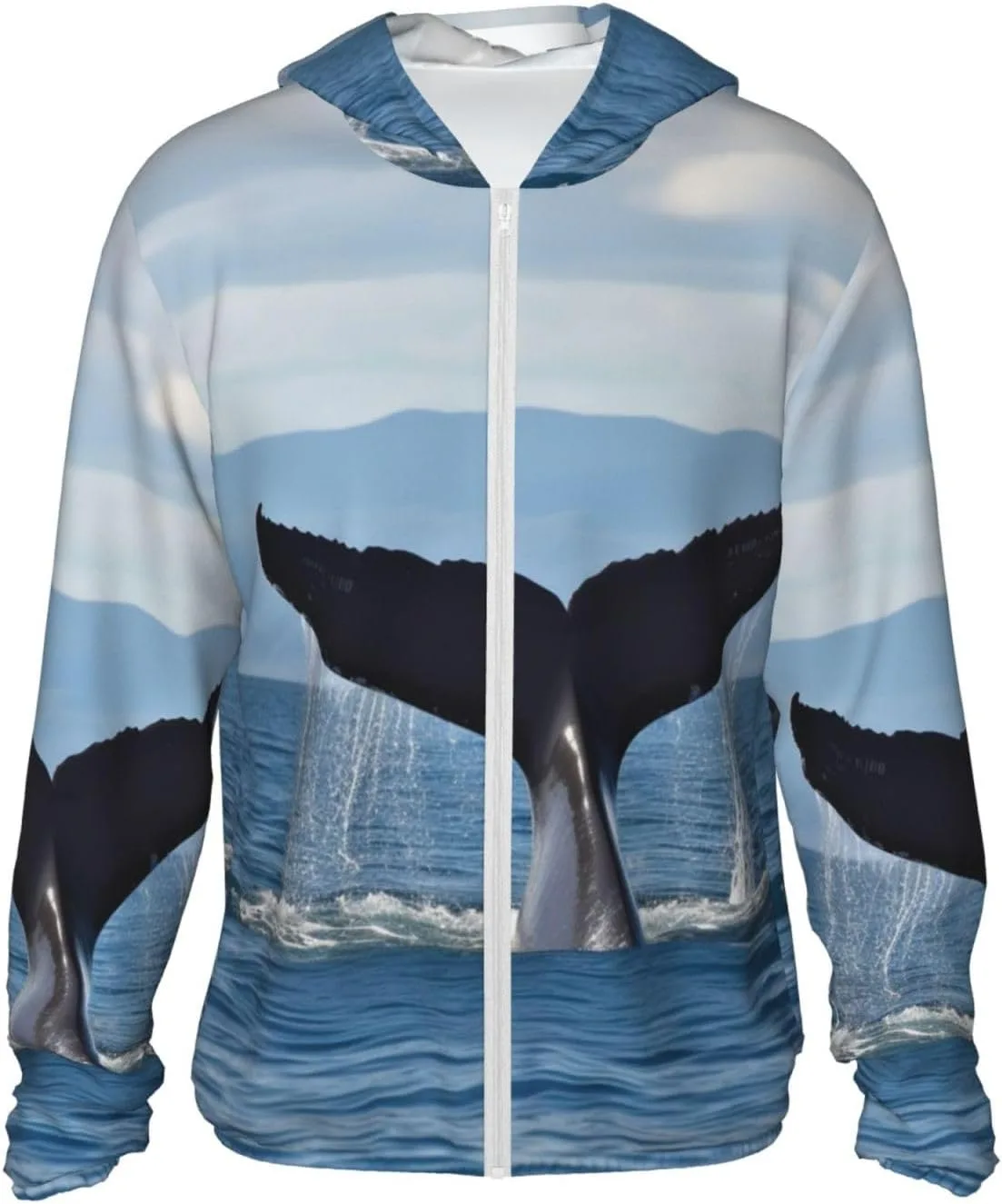 

Whale Tail Unisex солнцезащитный худи UPF 50+ с длинным рукавом GDSHJKLW